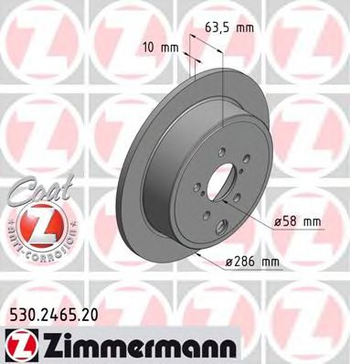 530.2465.20 ZIMMERMANN Brake System Brake Disc