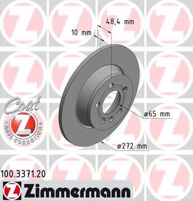 100.3371.20 ZIMMERMANN Brake System Brake Disc