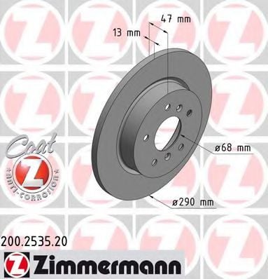 200.2535.20 ZIMMERMANN Brake Disc