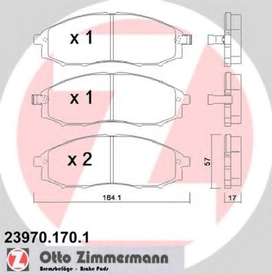 23970.170.1 ZIMMERMANN Brake System Brake Pad Set, disc brake