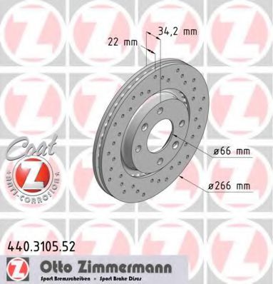 440.3105.52 ZIMMERMANN Brake Disc