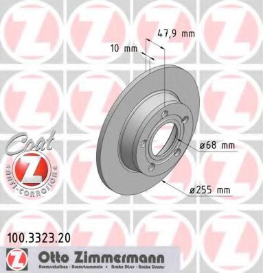 100.3323.20 ZIMMERMANN Brake System Brake Disc