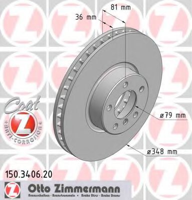 150.3406.20 ZIMMERMANN Brake Disc