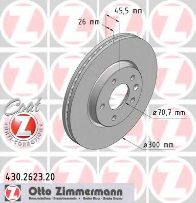 430.2623.20 ZIMMERMANN Brake Disc