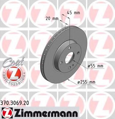 370.3069.20 ZIMMERMANN Brake System Brake Disc