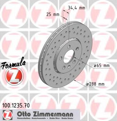 100.1235.70 ZIMMERMANN Brake System Brake Disc