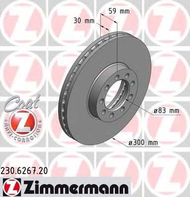 230.6267.20 ZIMMERMANN Brake System Brake Disc