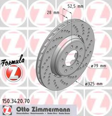 150.3420.70 ZIMMERMANN Brake System Brake Disc