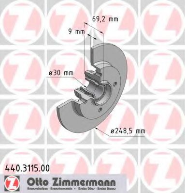 440.3115.00 ZIMMERMANN Brake System Brake Disc