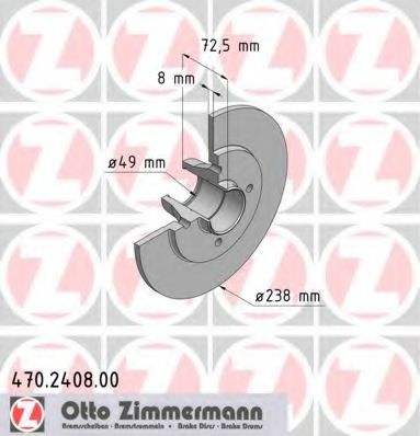 470.2408.00 ZIMMERMANN Brake System Brake Disc