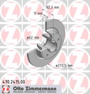 470.2415.00 ZIMMERMANN Brake System Brake Disc