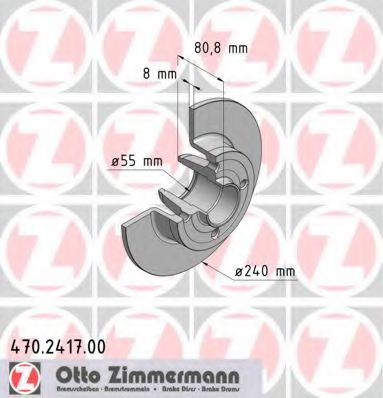 470.2417.00 ZIMMERMANN Brake System Brake Disc