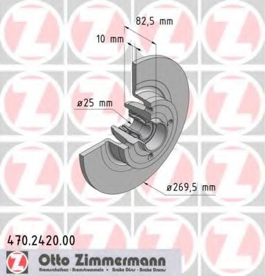 470.2420.00 ZIMMERMANN Brake System Brake Disc