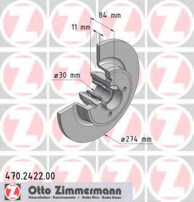 470.2422.00 ZIMMERMANN Тормозная система Тормозной диск