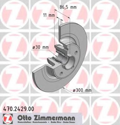 470.2429.00 ZIMMERMANN Brake System Brake Disc