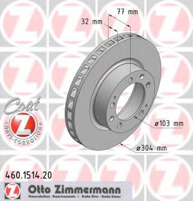 460.1514.20 ZIMMERMANN Brake System Brake Disc