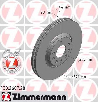 430.2607.20 ZIMMERMANN Brake System Brake Disc