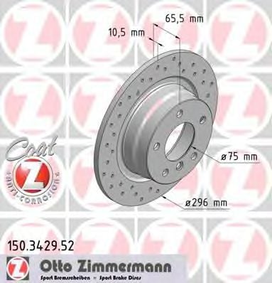 150.3429.52 ZIMMERMANN Brake System Brake Disc