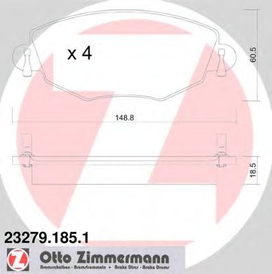 23279.185.1 ZIMMERMANN Brake Pad Set, disc brake