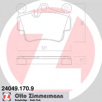 24049.170.9 ZIMMERMANN Brake System Brake Pad Set, disc brake