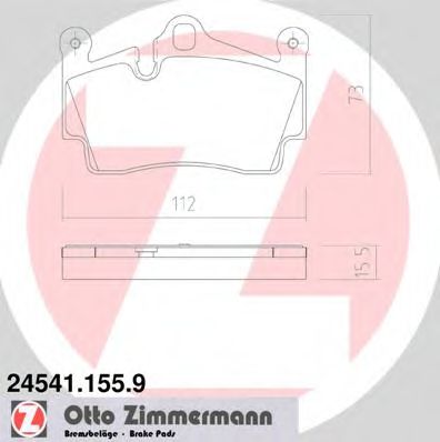 24541.155.9 ZIMMERMANN Brake System Brake Pad Set, disc brake