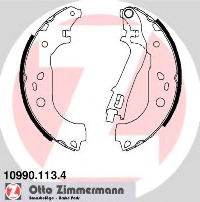 10990.113.4 ZIMMERMANN Brake System Brake Shoe Set