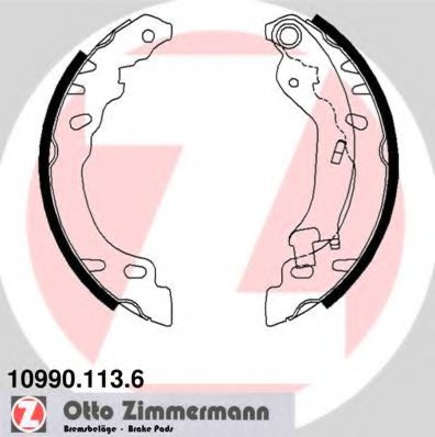 10990.113.6 ZIMMERMANN Brake System Brake Shoe Set