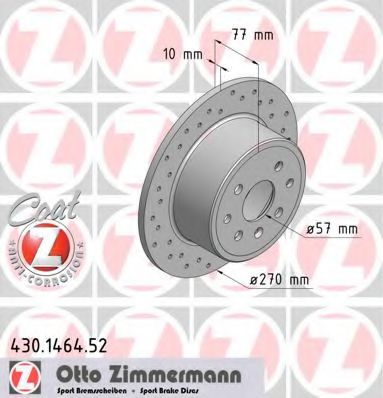 430.1464.52 ZIMMERMANN Brake System Brake Disc