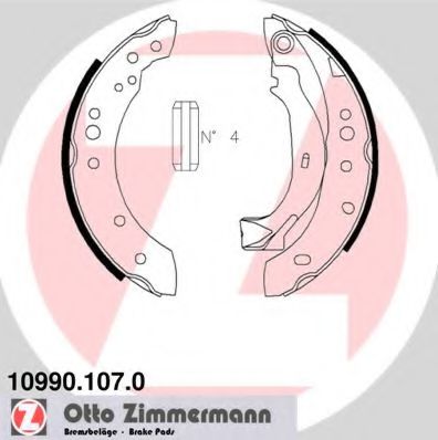 10990.107.0 ZIMMERMANN Brake System Brake Shoe Set
