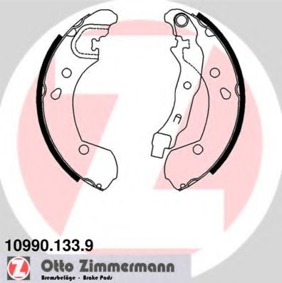 10990.133.9 ZIMMERMANN Brake System Brake Shoe Set