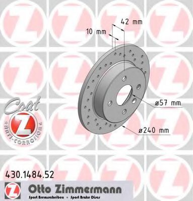 430.1484.52 ZIMMERMANN Brake System Brake Disc