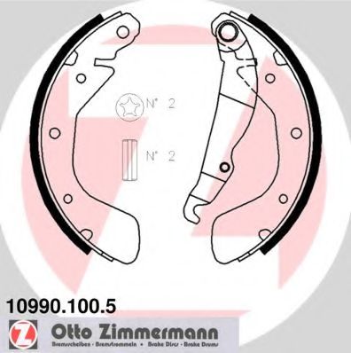 10990.100.5 ZIMMERMANN Brake System Brake Shoe Set