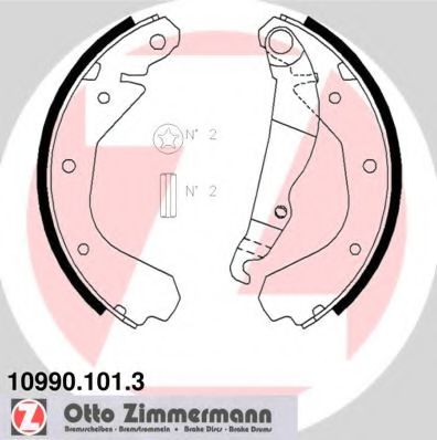 10990.101.3 ZIMMERMANN Brake System Brake Shoe Set
