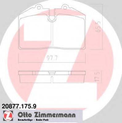 20877.175.9 ZIMMERMANN Brake System Brake Pad Set, disc brake