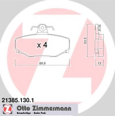 21385.130.1 ZIMMERMANN Brake System Brake Pad Set, disc brake