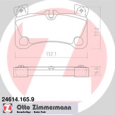 24614.165.9 ZIMMERMANN Тормозная система Комплект тормозных колодок, дисковый тормоз