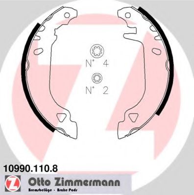 10990.110.8 ZIMMERMANN Brake System Brake Shoe Set