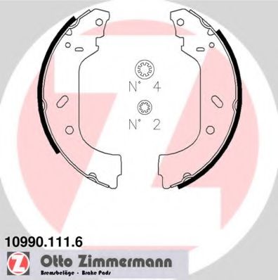 10990.111.6 ZIMMERMANN Brake System Brake Shoe Set