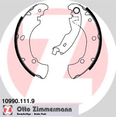 10990.111.9 ZIMMERMANN Brake Shoe Set