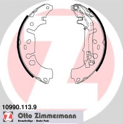 10990.113.9 ZIMMERMANN Brake System Brake Shoe Set
