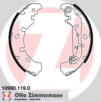 10990.119.0 ZIMMERMANN Brake System Brake Shoe Set