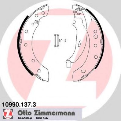 10990.137.3 ZIMMERMANN Brake System Brake Shoe Set