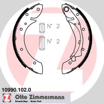10990.102.0 ZIMMERMANN Brake System Brake Shoe Set