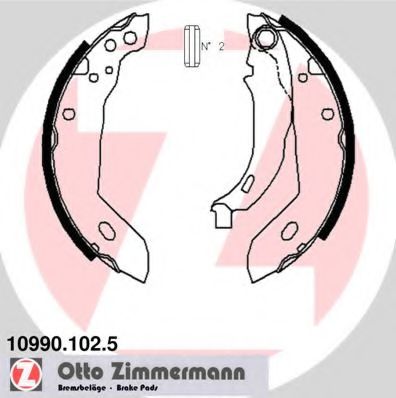 10990.102.5 ZIMMERMANN Brake System Brake Shoe Set