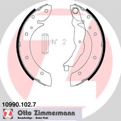 10990.102.7 ZIMMERMANN Brake System Brake Shoe Set
