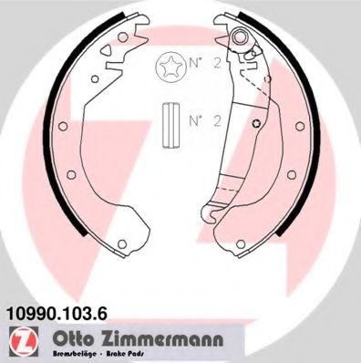 10990.103.6 ZIMMERMANN Brake Shoe Set