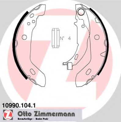 10990.104.1 ZIMMERMANN Brake System Brake Shoe Set