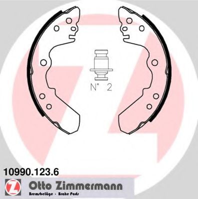 10990.123.6 ZIMMERMANN Brake System Brake Shoe Set