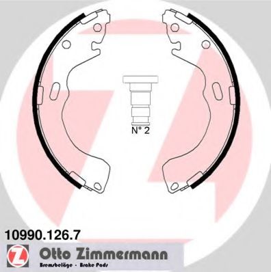 10990.126.7 ZIMMERMANN Brake System Brake Shoe Set