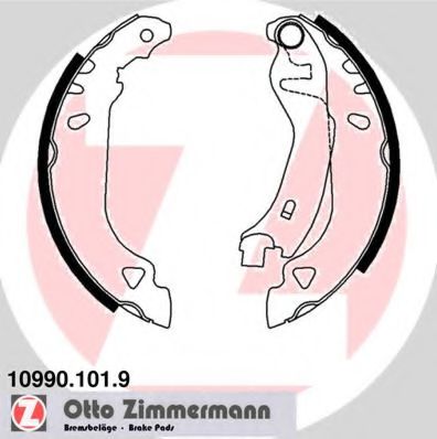 10990.101.9 ZIMMERMANN Brake System Brake Shoe Set